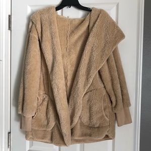 Soft Furry Hooded Jacket M